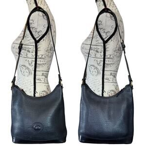 Dooney & Bourke Vintage Black All Weather Leather Shoulder Bag Purse